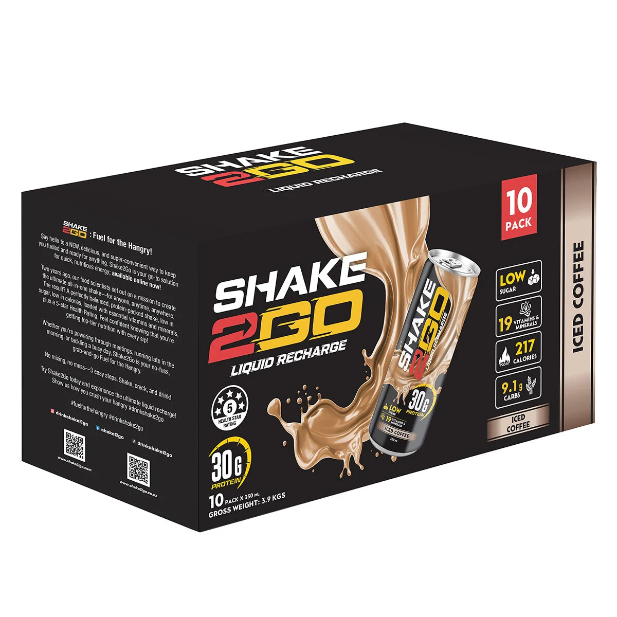 Shake 2 Go Chocolate Protein Drink 10 x 350ml Convenient - Image 2