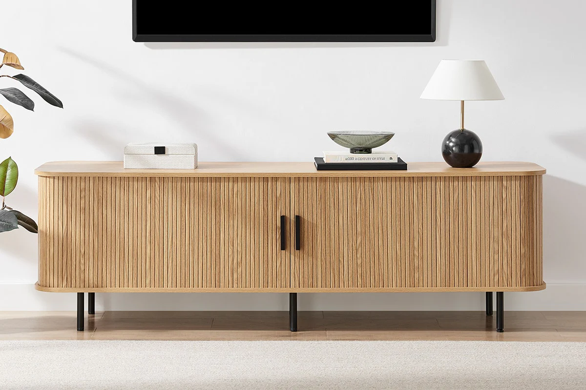 Shangri La Byron Entertainment Unit Natural 180cm 2 Door