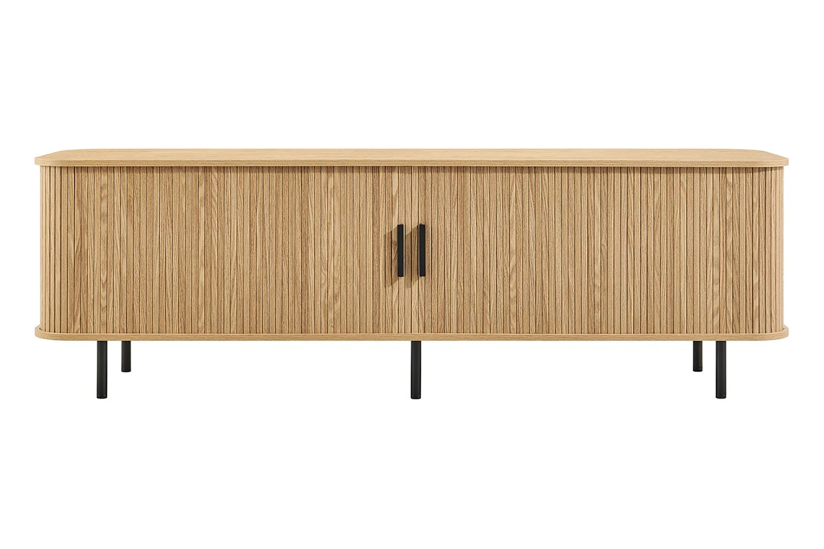 Shangri La Byron Entertainment Unit Natural 180cm 2 Door - Image 2
