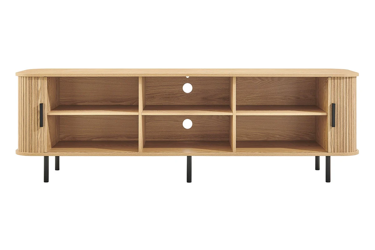Shangri La Byron Entertainment Unit Natural 180cm 2 Door - Image 5