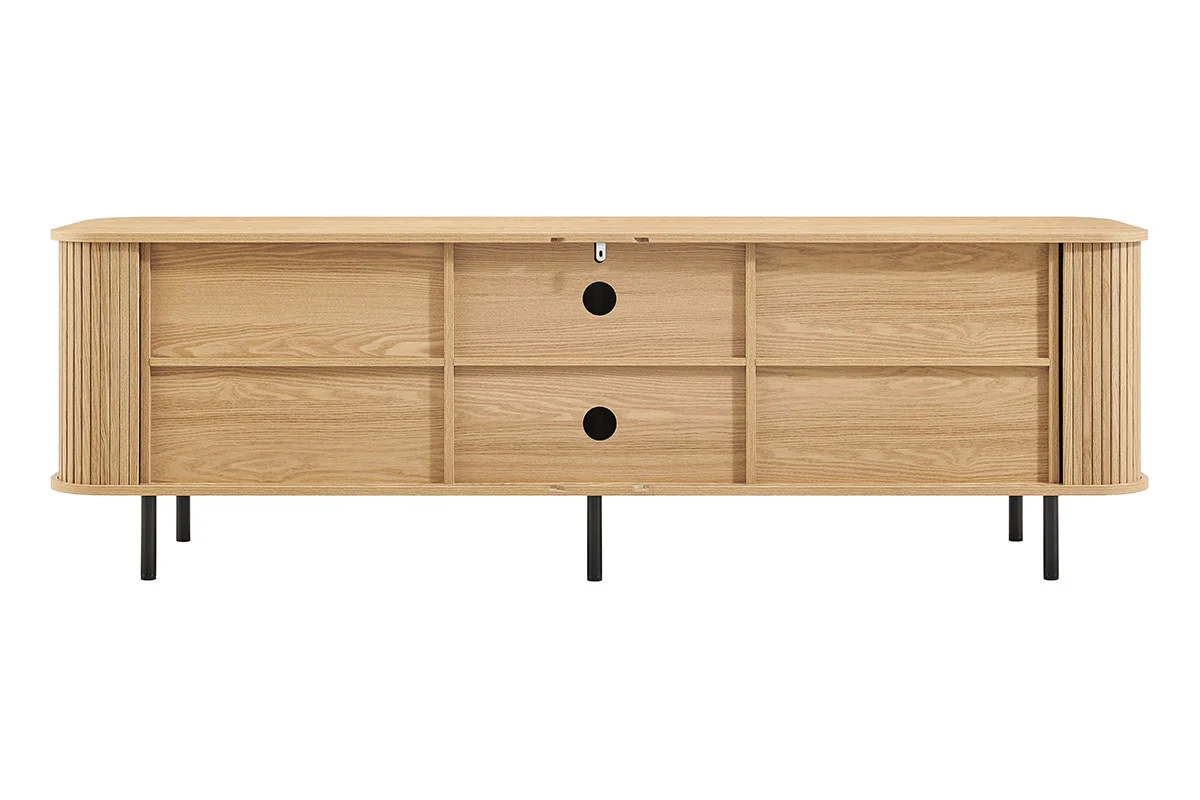 Shangri La Byron Entertainment Unit Natural 180cm 2 Door - Image 6