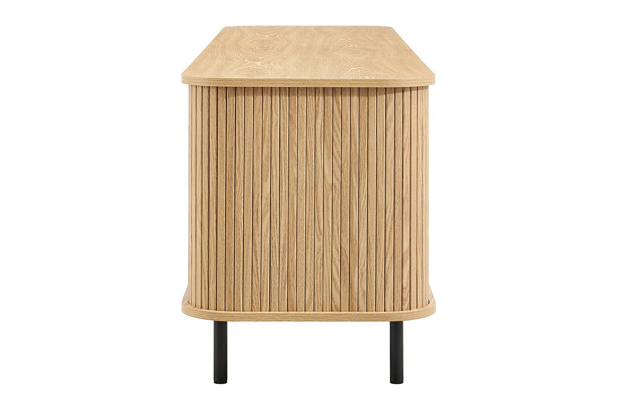 Shangri La Byron Entertainment Unit Natural 180cm 2 Door - Image 7