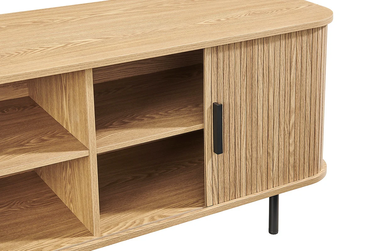 Shangri La Byron Entertainment Unit Natural 180cm 2 Door - Image 8