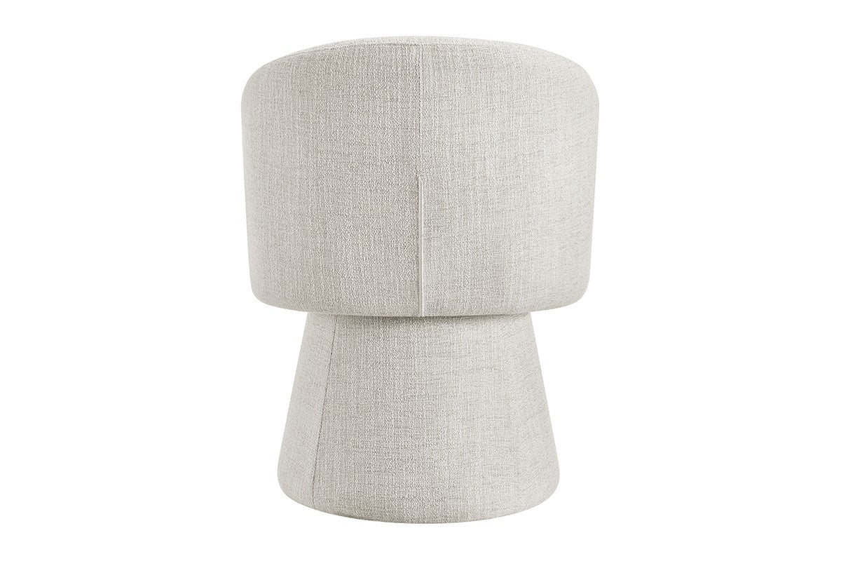 Shangri La Castro Swivel Dining Chair Beige Upholstered - Image 5