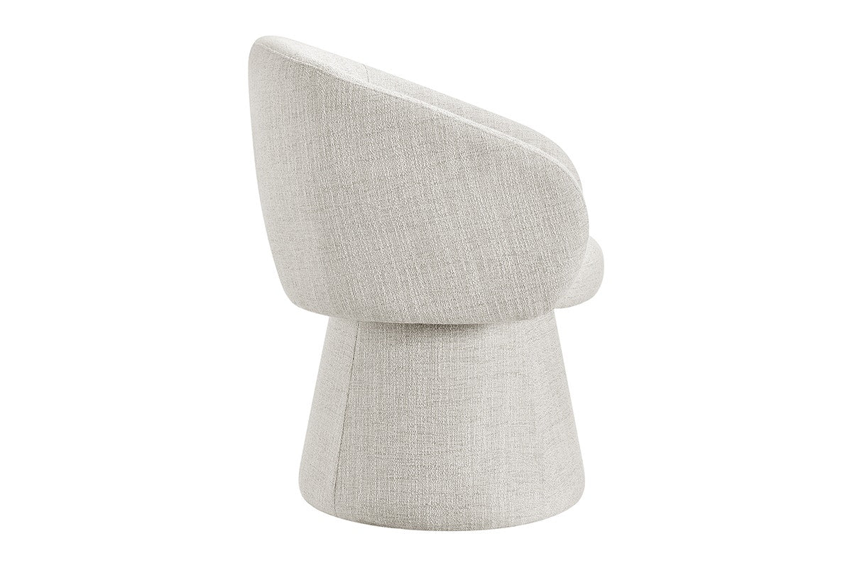Shangri La Castro Swivel Dining Chair Beige Upholstered - Image 6