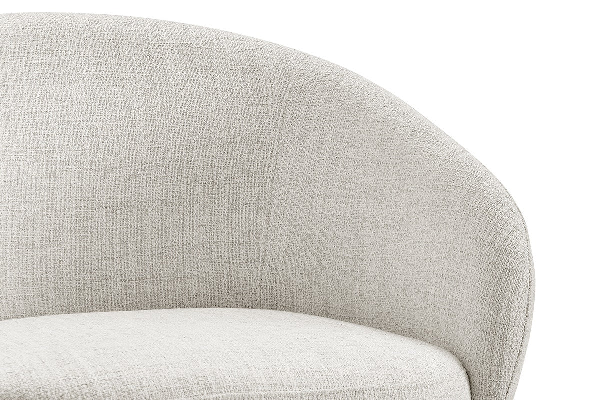 Shangri La Castro Swivel Dining Chair Beige Upholstered - Image 7