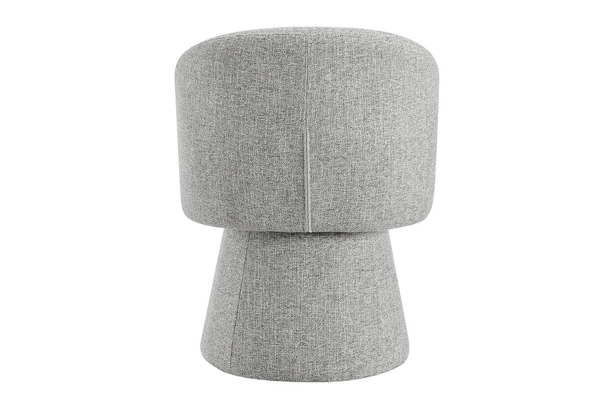 Shangri La Castro Swivel Dining Chair Grey Upholstered - Image 5