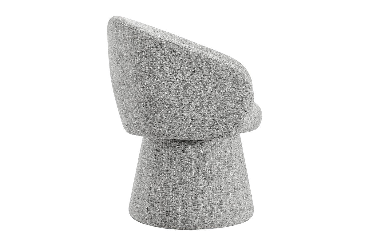 Shangri La Castro Swivel Dining Chair Grey Upholstered - Image 6