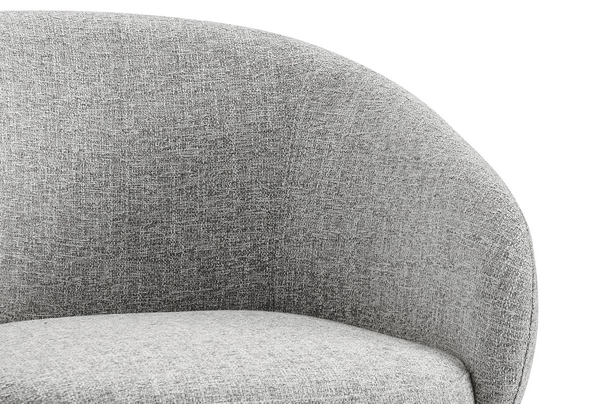 Shangri La Castro Swivel Dining Chair Grey Upholstered - Image 7