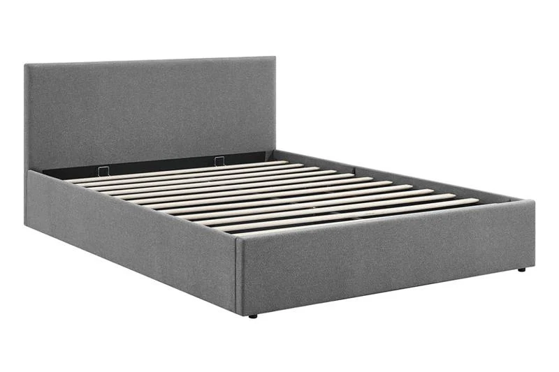 Shangri La Lyon Gas Lift Storage Bed Frame Grey Queen - Image 3