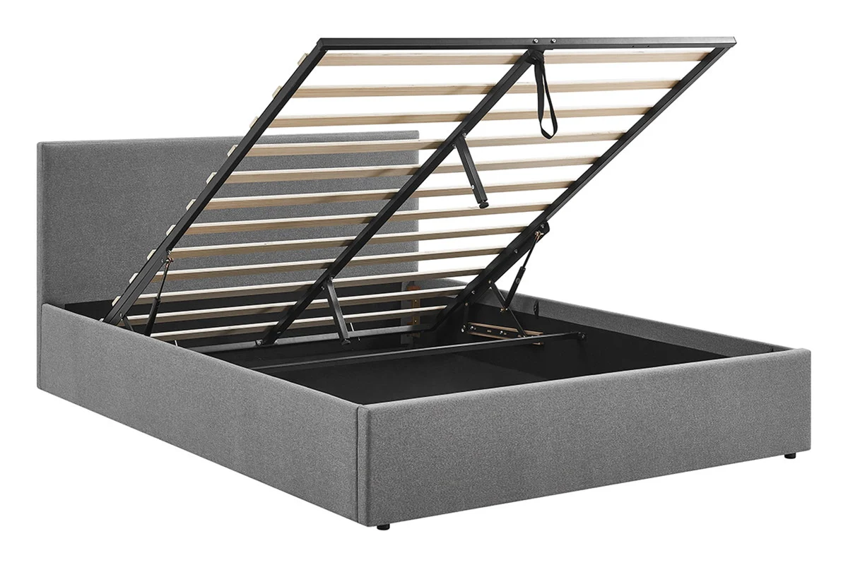 Shangri La Lyon Gas Lift Storage Bed Frame Grey Queen - Image 6