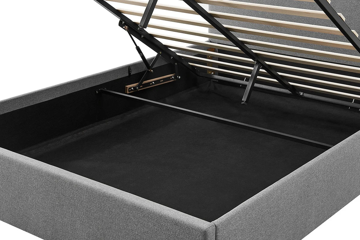 Shangri La Lyon Gas Lift Storage Bed Frame Grey Queen - Image 7
