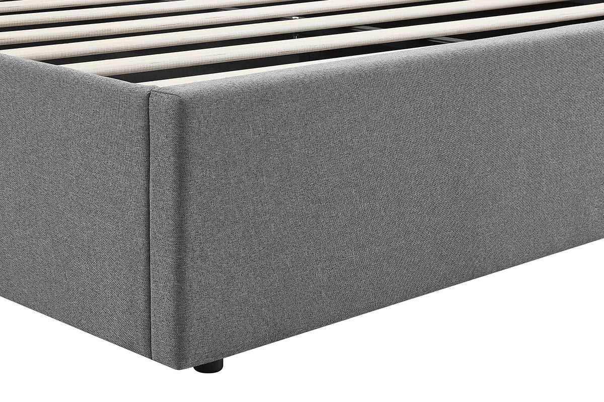Shangri La Lyon Gas Lift Storage Bed Frame Grey Queen - Image 9