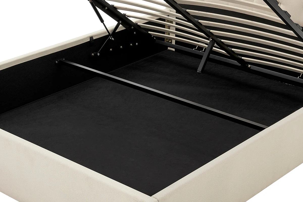 Shangri La Newport Gas Lift Bed Frame Natural Beige Queen - Image 7