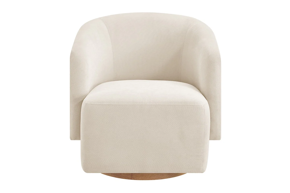 Shangri La Nova Swivel Armchair Cream Waterproof Fabric