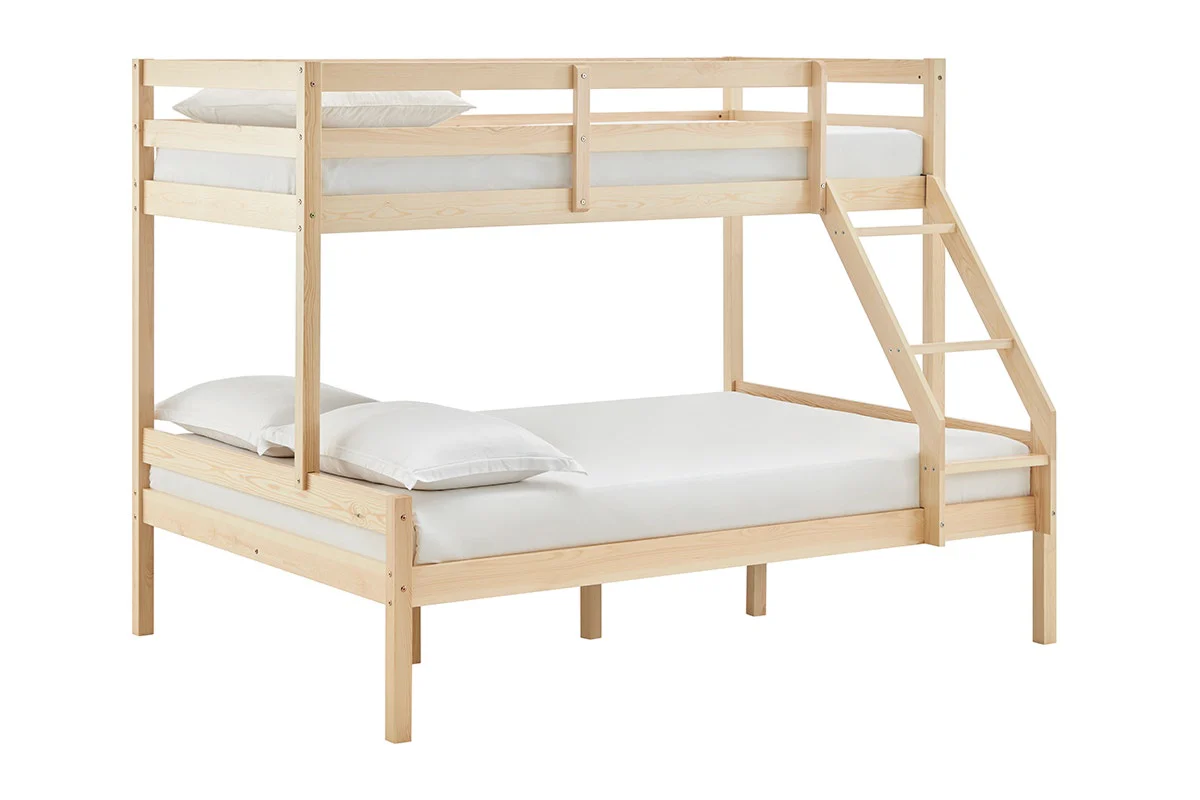 Shangri La Pasadena Single Over Double Bunk Bed Natural - Image 9