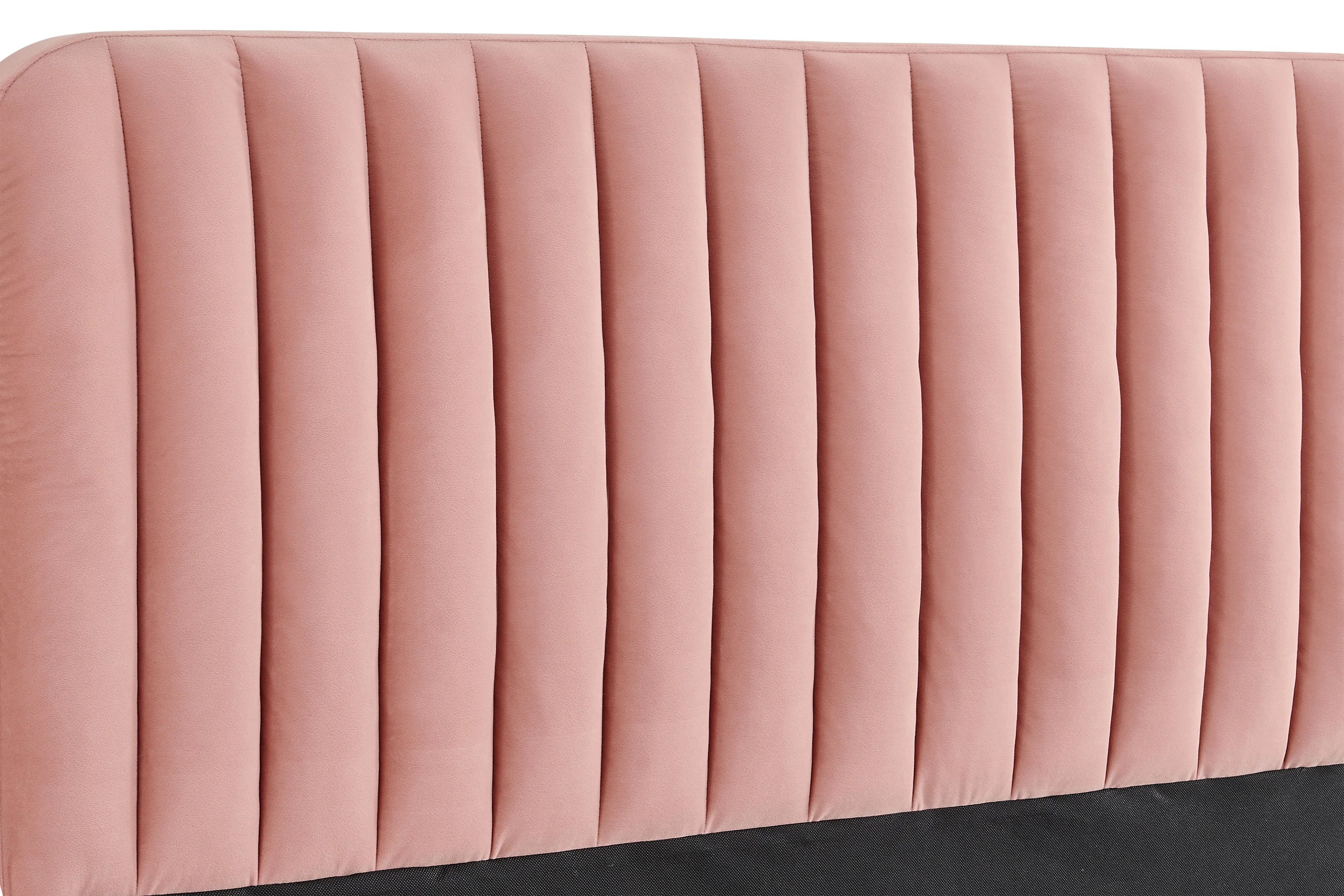 Shangri La Victoria Bed Frame Blush Velvet Double - Image 4
