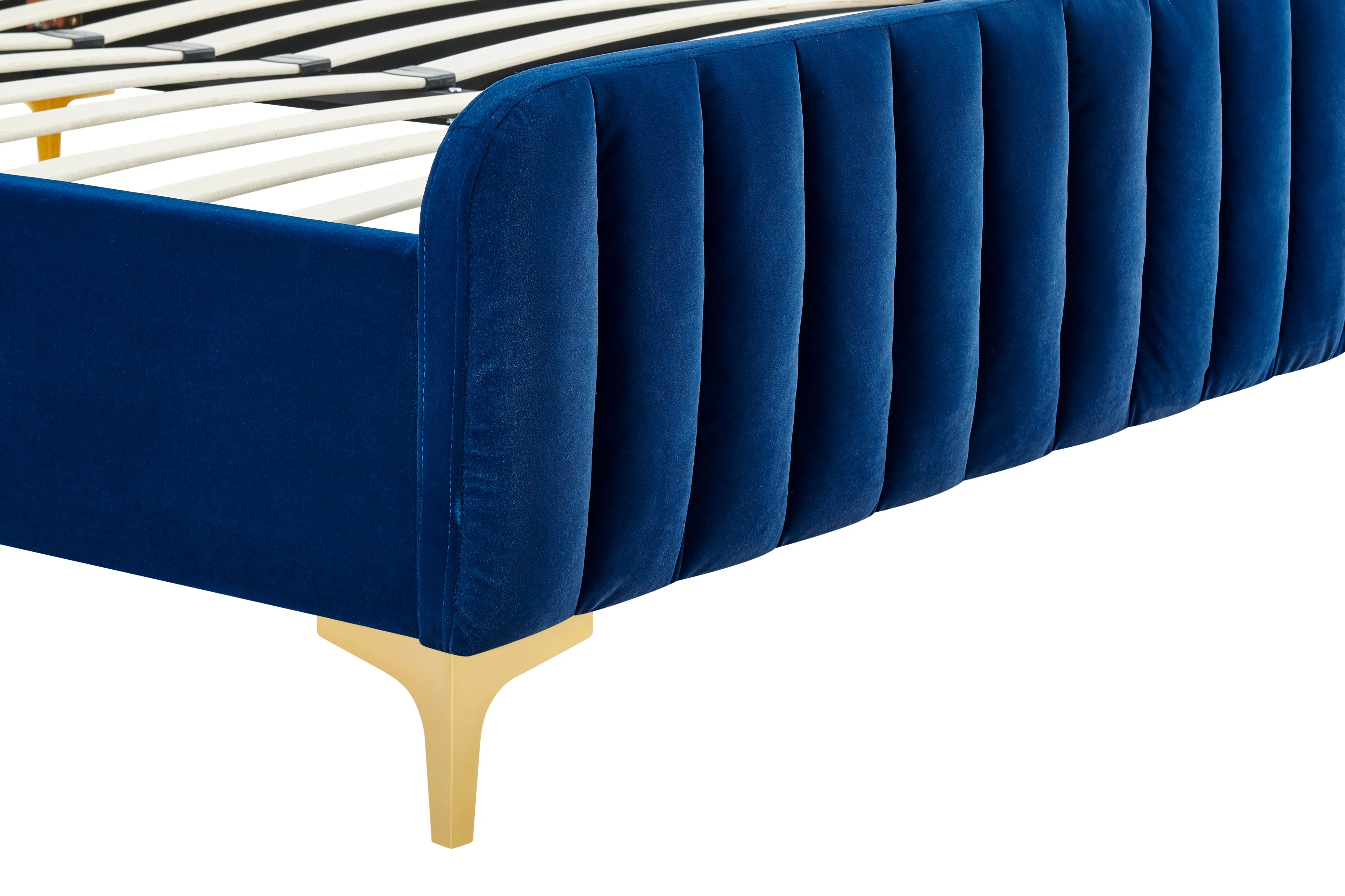 Shangri La Victoria Bed Frame Navy Velvet King - Image 6