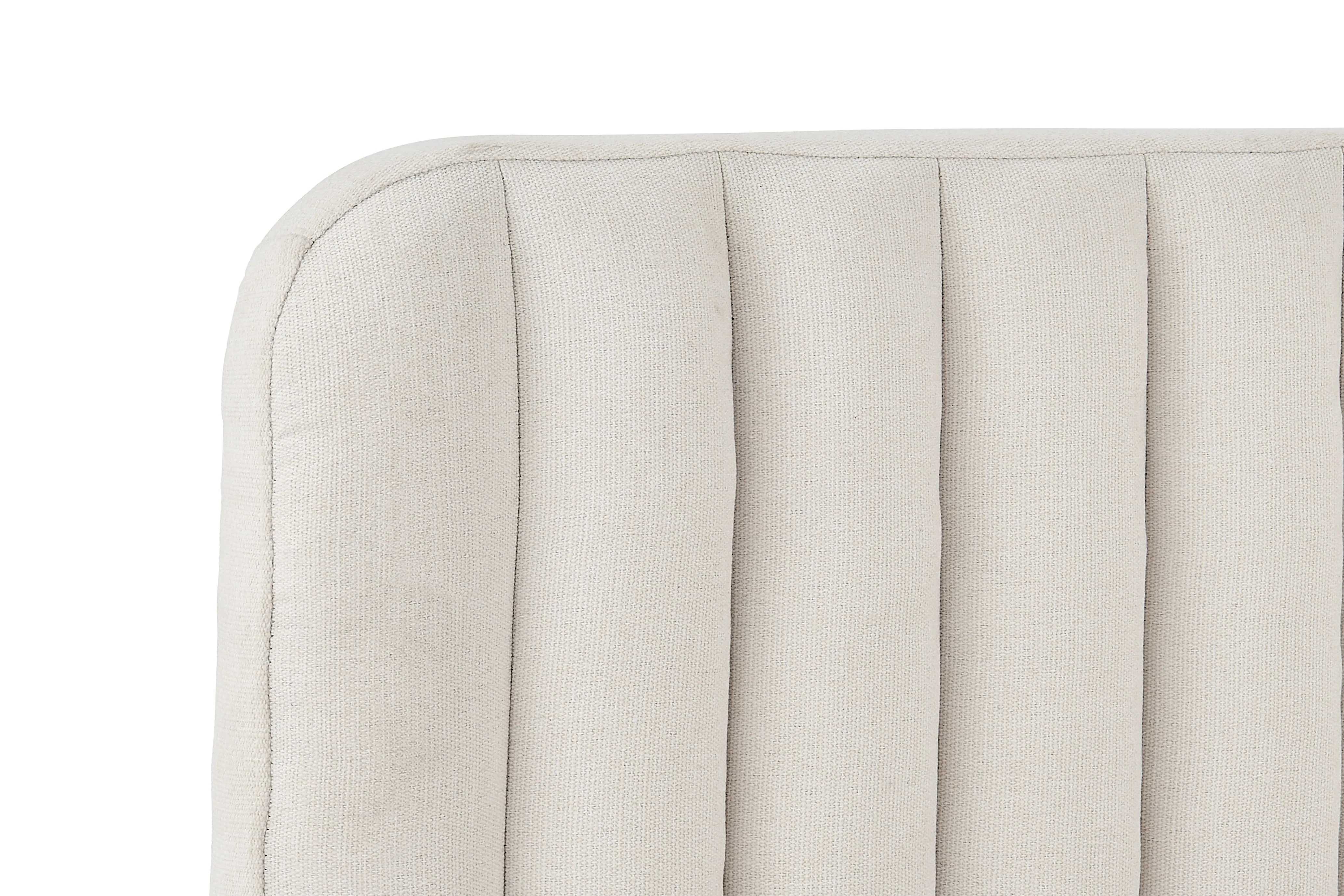 Shangri La Victoria Bed Frame Oatmeal King Upholstered - Image 4
