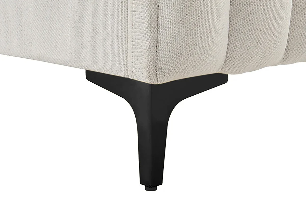 Shangri La Victoria Bed Frame Oatmeal Queen Upholstered - Image 4