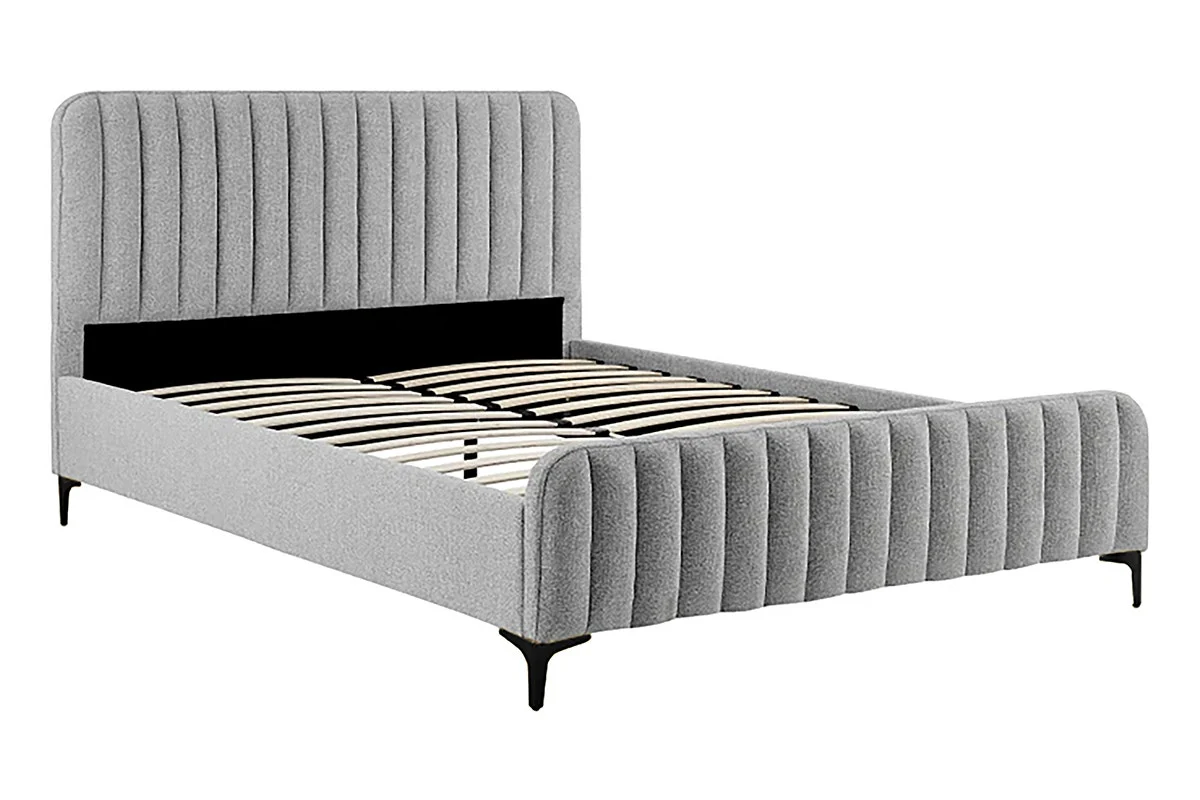 Shangri La Victoria Bed Frame Silver Double Upholstered - Image 3