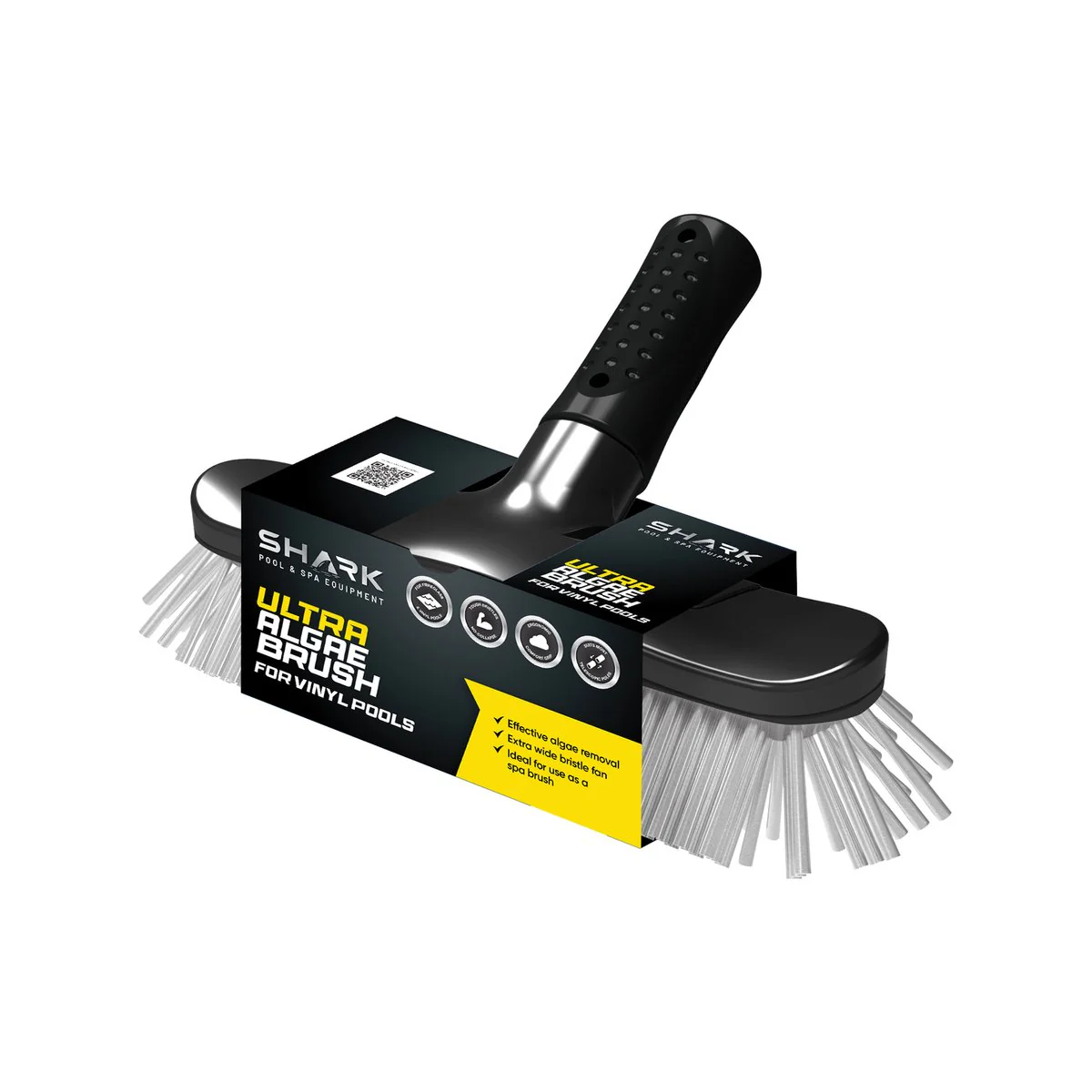 Shark Algae Brush for Vinyl Pools - 255mm x 245mm - Heavy-Duty Cleaning Tool