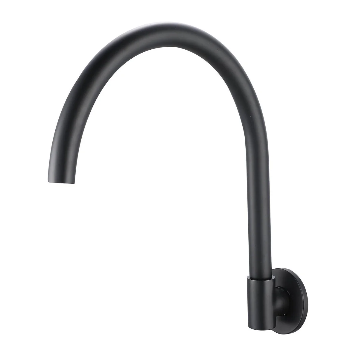Shaw Mason 250mm Black Matte Swivel Wall Mounted Spout - 180° Swivel