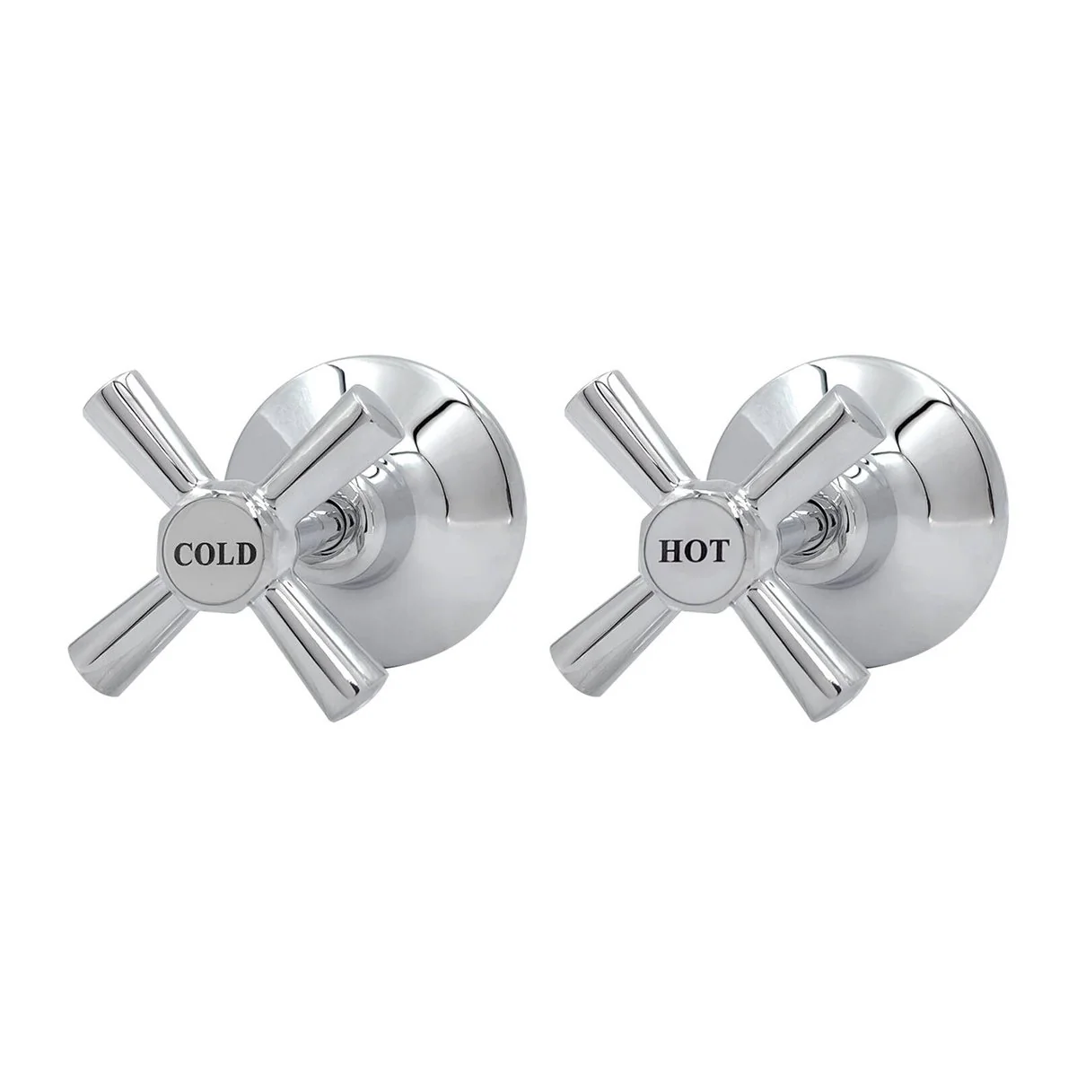 Shaw Mason Chrome 1/2 Turn Easy Clean Wall Top Assembly Pair - 67mm x 117mm - Durable