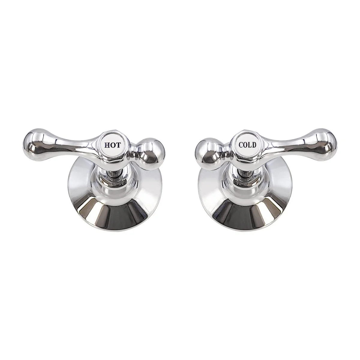 Shaw Mason Chrome 1/4 Turn Lever Wall Top Assembly Pair - 77mm x 65mm x 117mm - Easy Installation - Smooth Operation