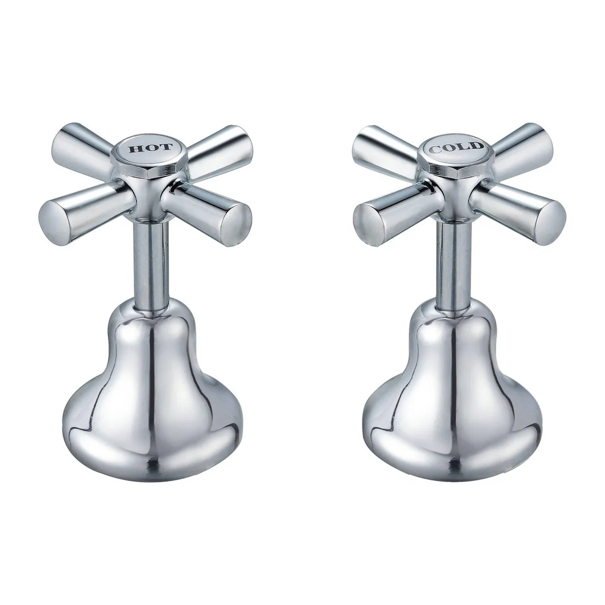 Shaw Mason Chrome Easy Clean Basin Top Assembly Pair - 67mm x 105mm - Durable