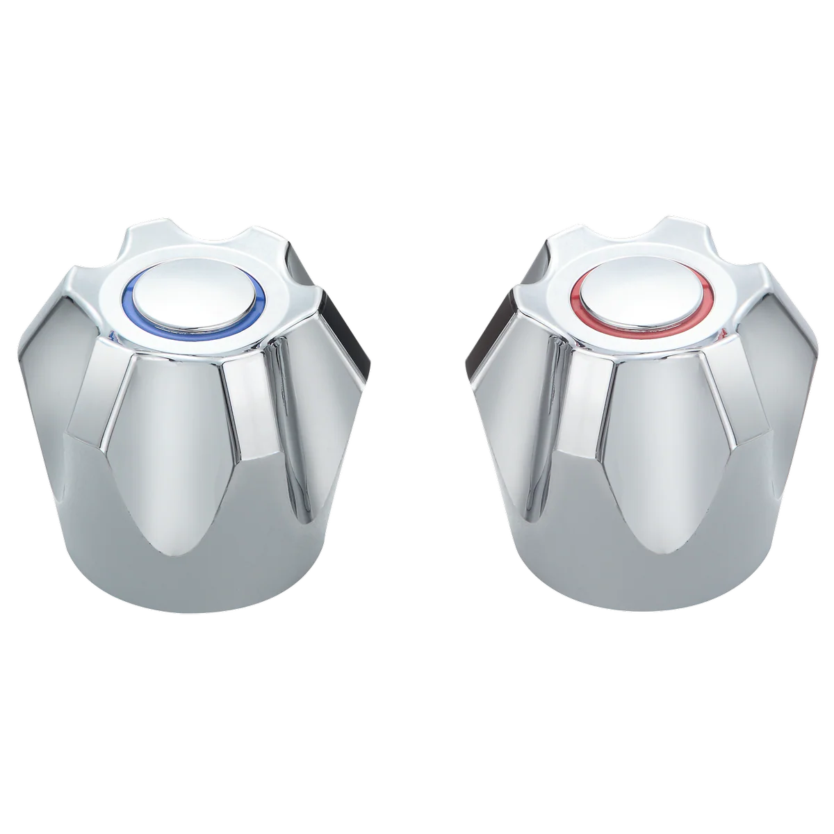 Shaw & Mason Chrome PVC Six Point Tap Handles Pair - Durable - Lightweight - Ergonomic