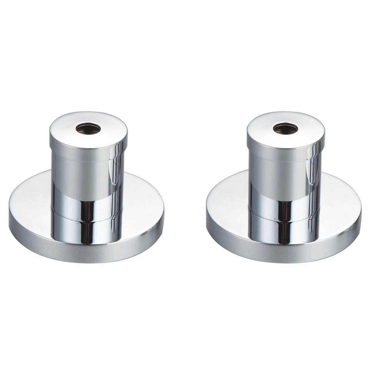 Shaw & Mason Chrome Style Wall Flange 2 Pack Brass Durable Easy Install