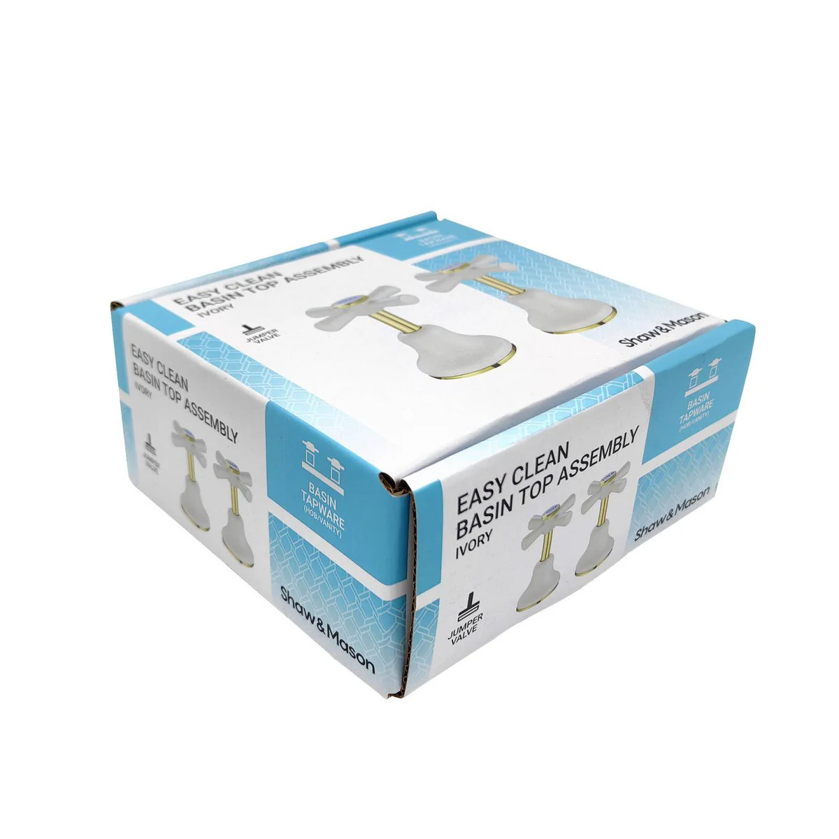 Shaw Mason Ivory Basin Top Assembly - Brass - 167mm x 105mm x 67mm - Durable - Image 3