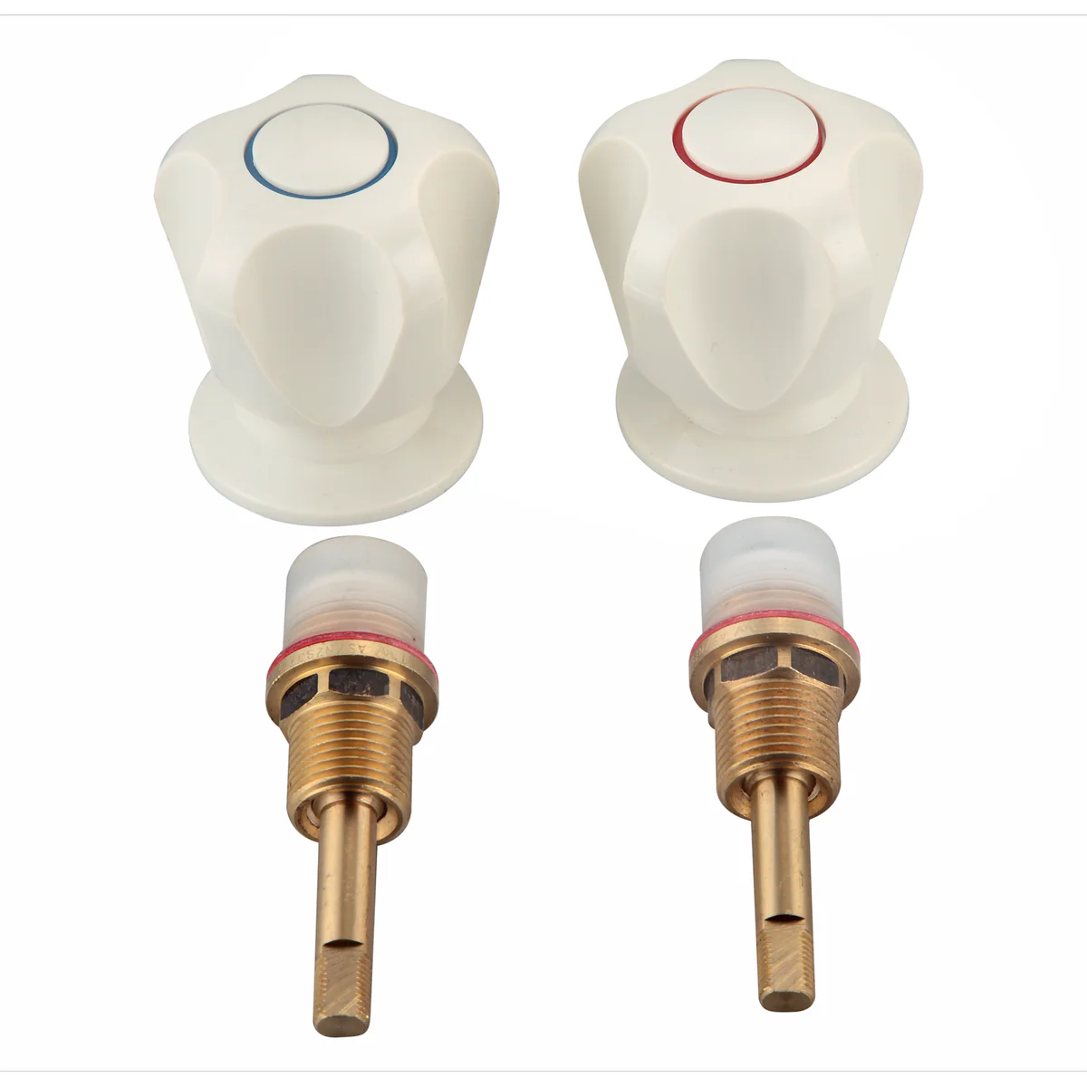Shaw & Mason Ivory Classic Basin Top Assembly Pair - 195mm ABS Plastic