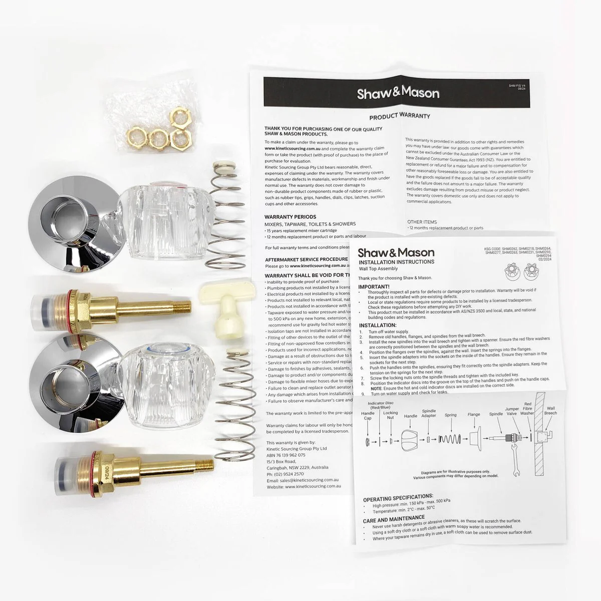 Shaw Mason Top Assembly - Clear Handle - 2 Pack - 120mm x 160mm - Durable - Image 3