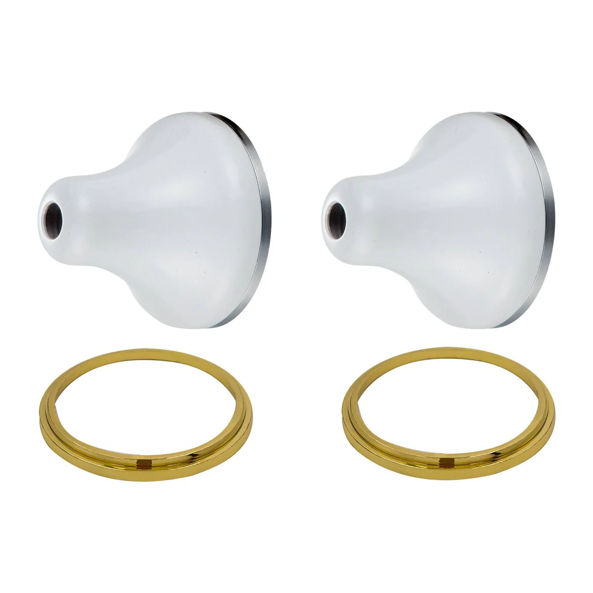 Shaw Mason Wall Flange Pair - White Brass - Durable Plumbing Support