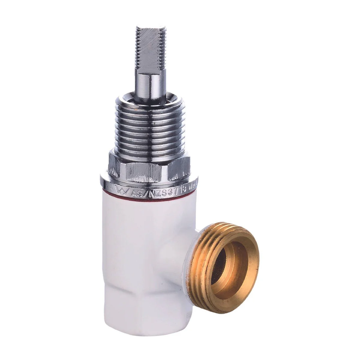 Shaw Mason Washing Machine Stop - Brass - 1/2" BSP - White - Durable