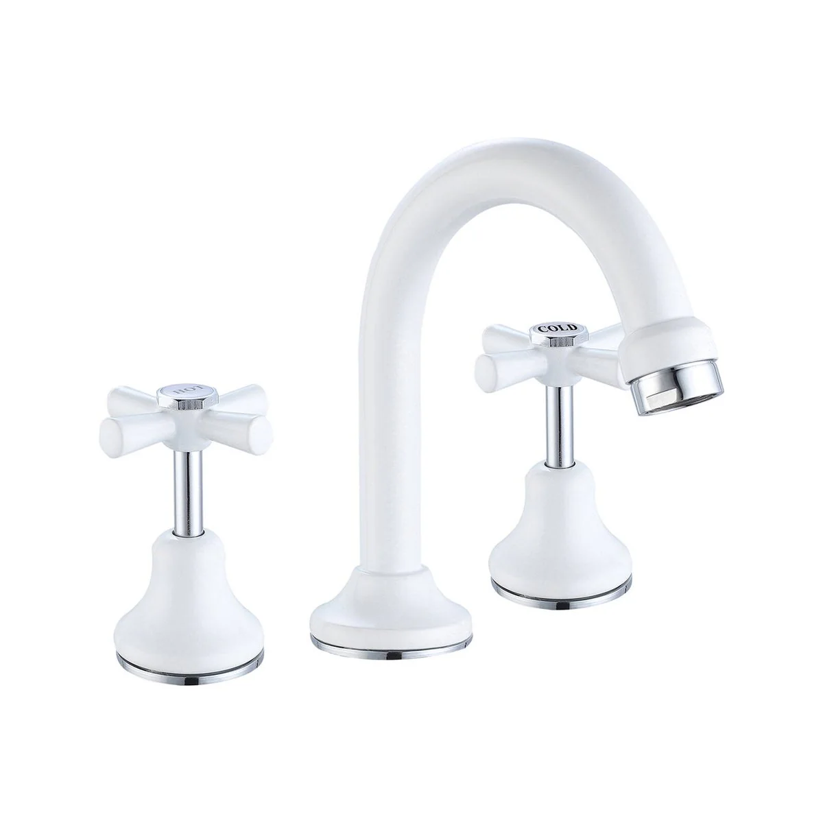 Shaw Mason White Basin Set - 290mm x 70mm x 195mm - Durable Brass Construction