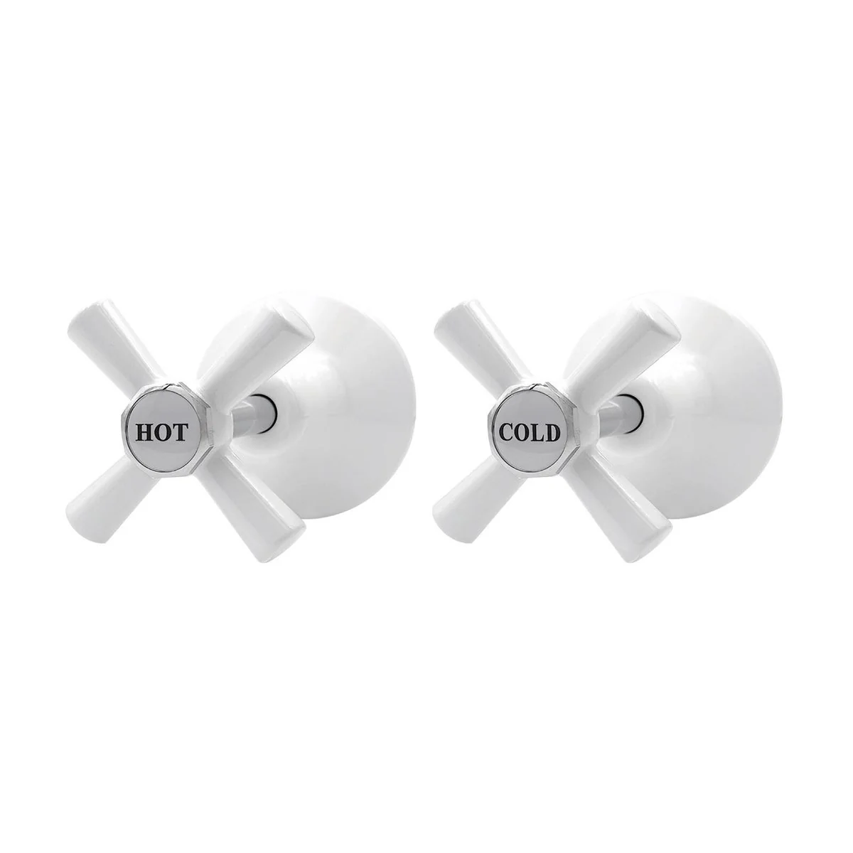 Shaw Mason White Easy Clean Top Assembly - Pair - 130mm x 140mm x 70mm - Brass Construction