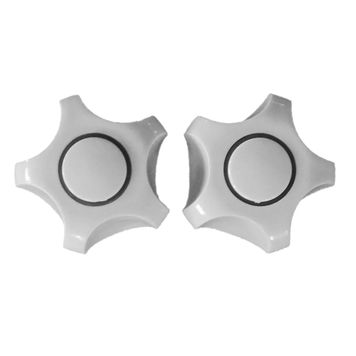 Shaw Mason White Universal Multi Fit Tap Handles - 2 Pack - Plastic - Easy Install