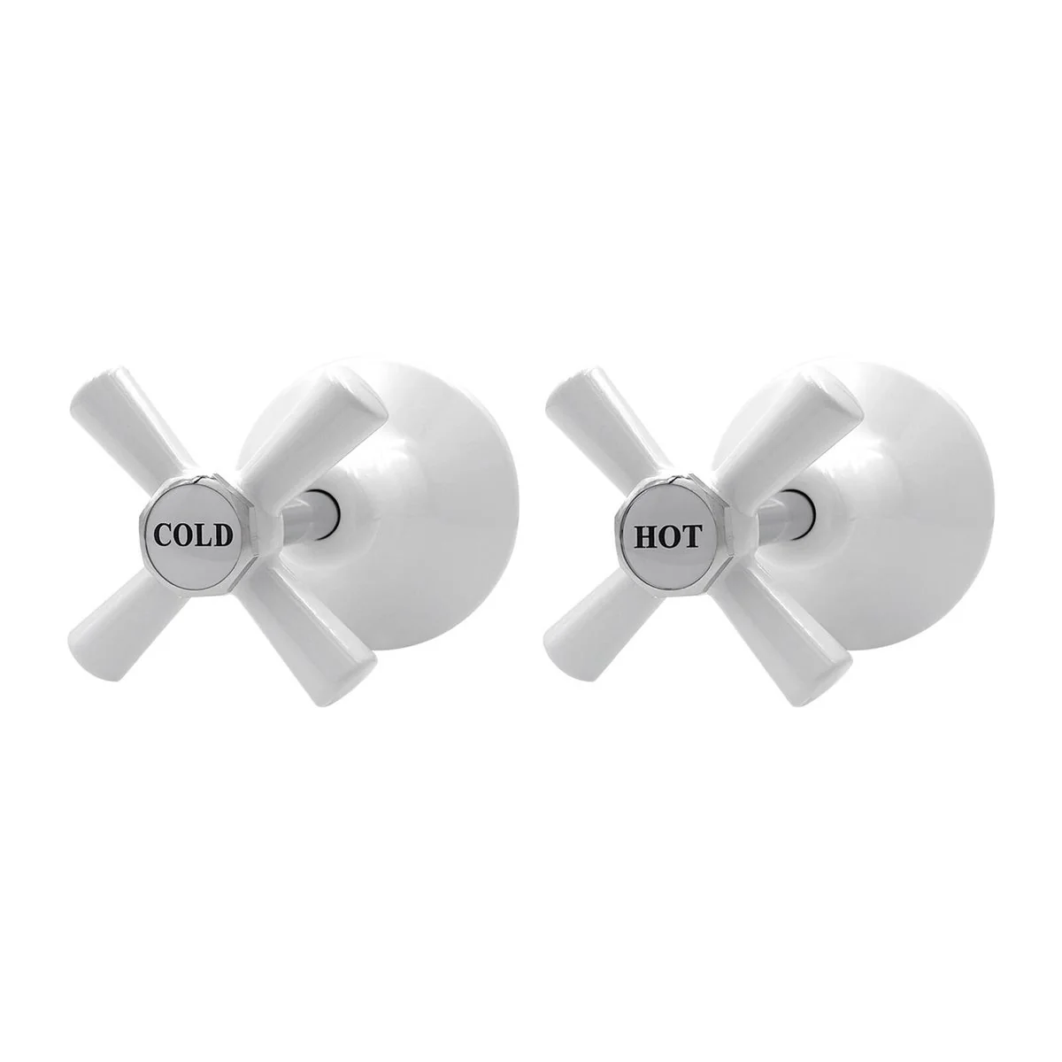 Shaw Mason White Wall Top Assembly Pair - 1/2 Turn - Easy Clean - 167mm x 67mm x 117mm