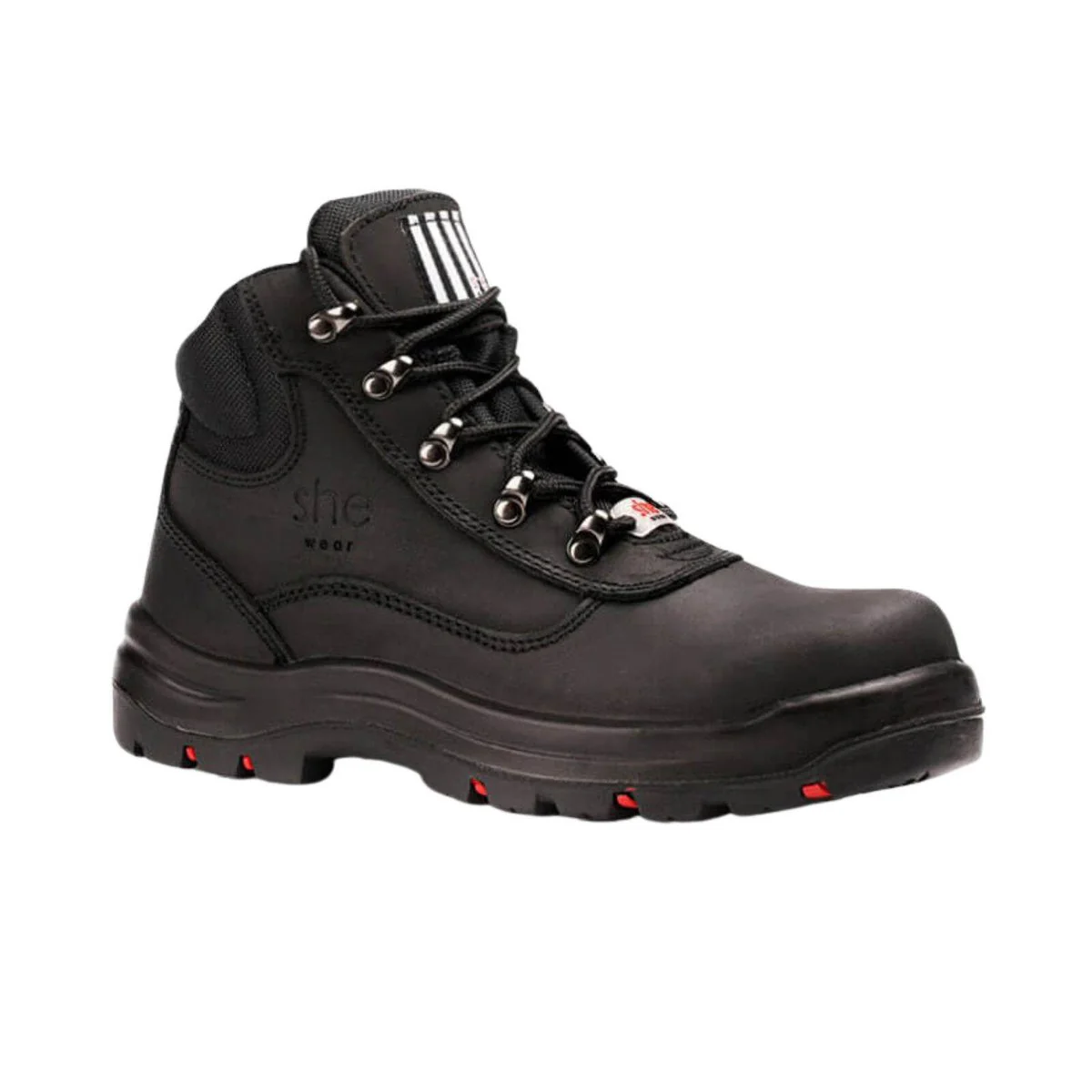 She Wear Does Womens Safety Workboots Size 10 41 - Black - Wide Fit - Steel Cap