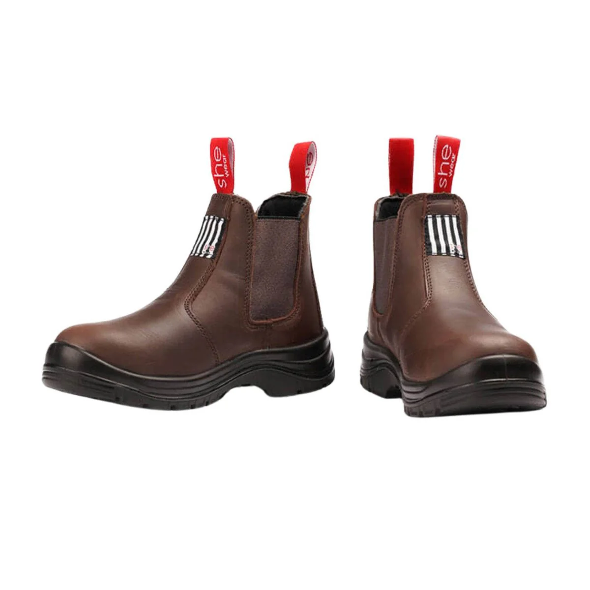 She Wear Women’s Pull-On Safety Boot - Size 9 - Vintage Brown - Steel Toe - Lightweight - Image 5