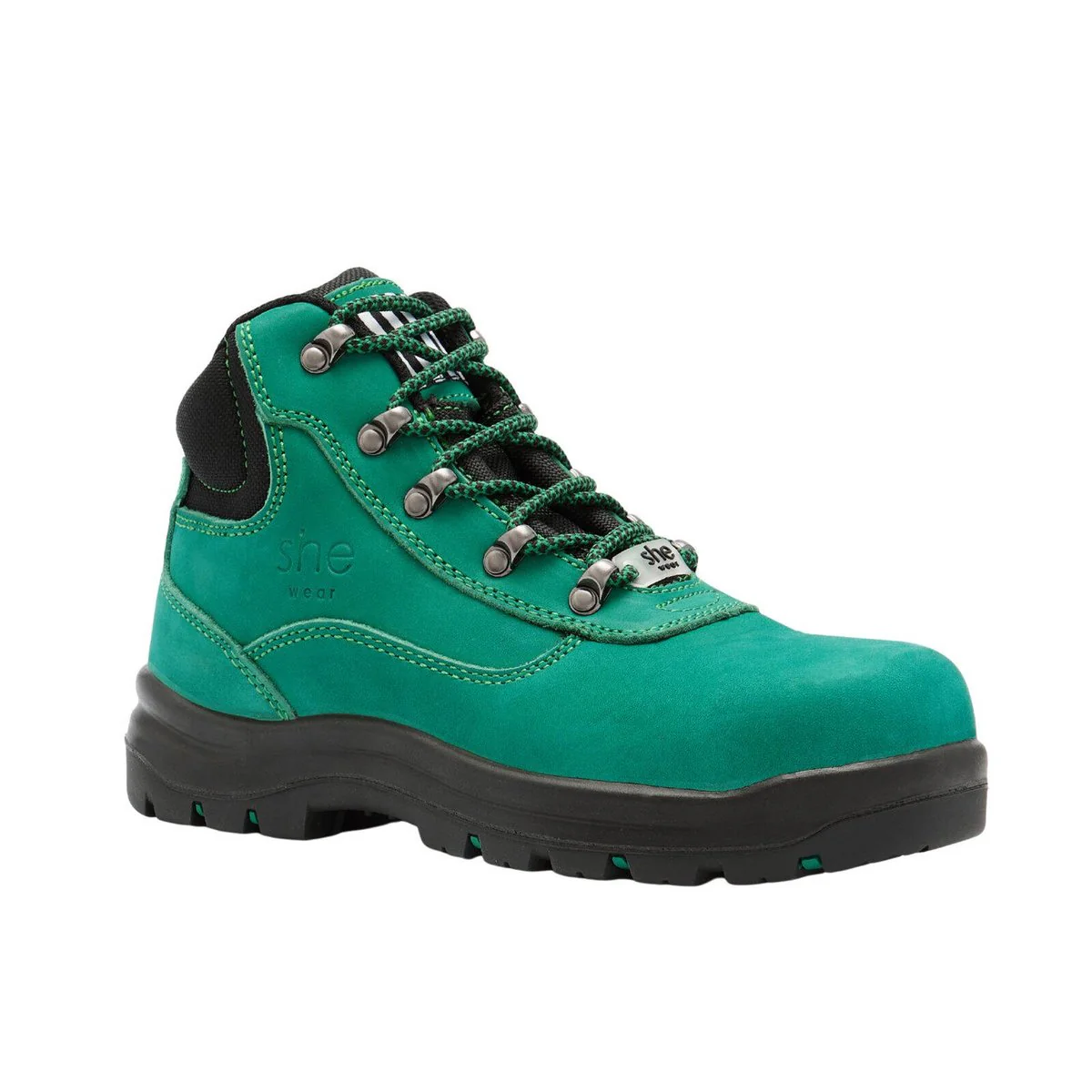 Shewear Does Green Womens Safety Workboots Size 7 - Jade Green - Wide Fit - Steel Cap