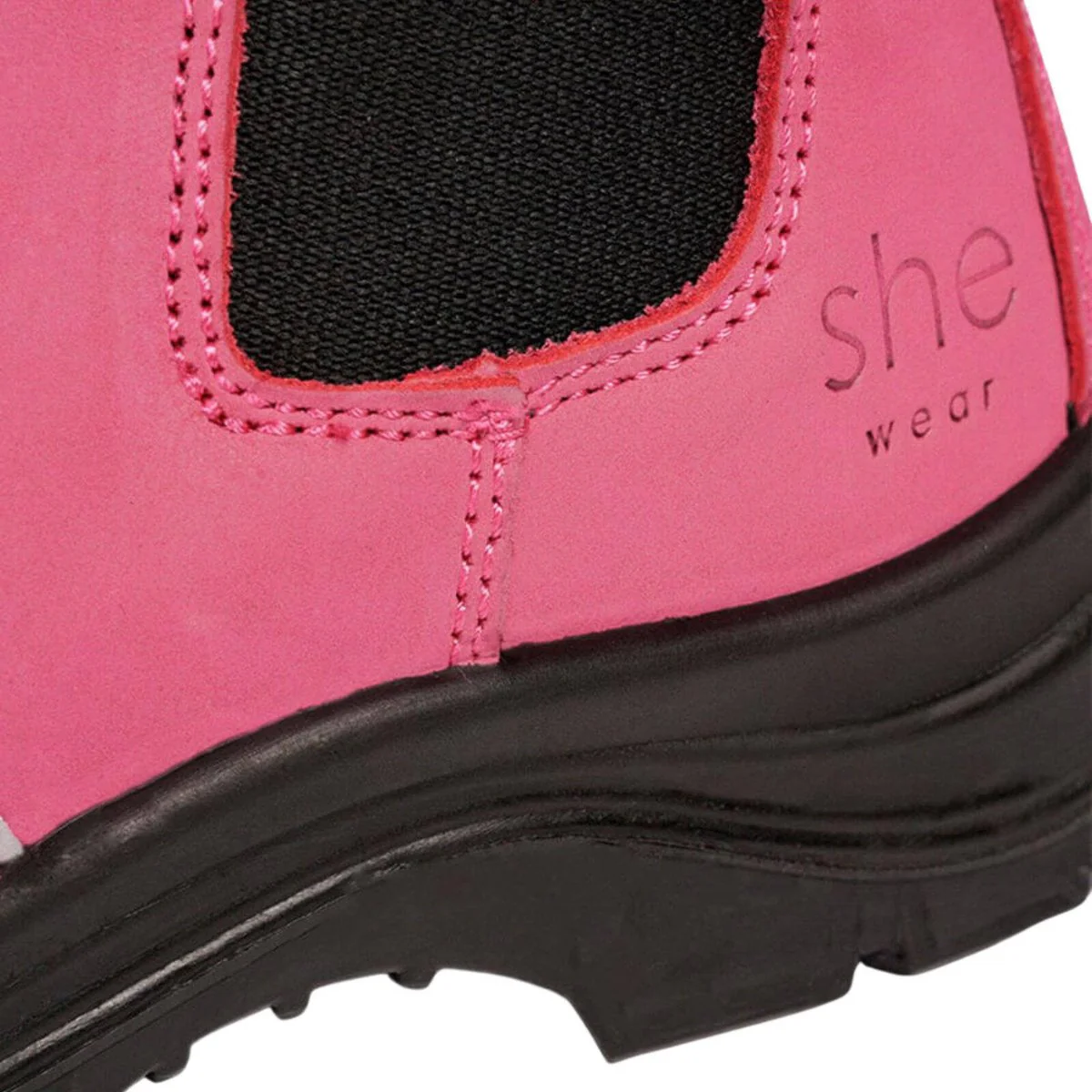 Shewear Inspires Pink Womens Safety Workboots Size 10 - Steel Toe - Lightweight - Nubuck Leather - Image 3