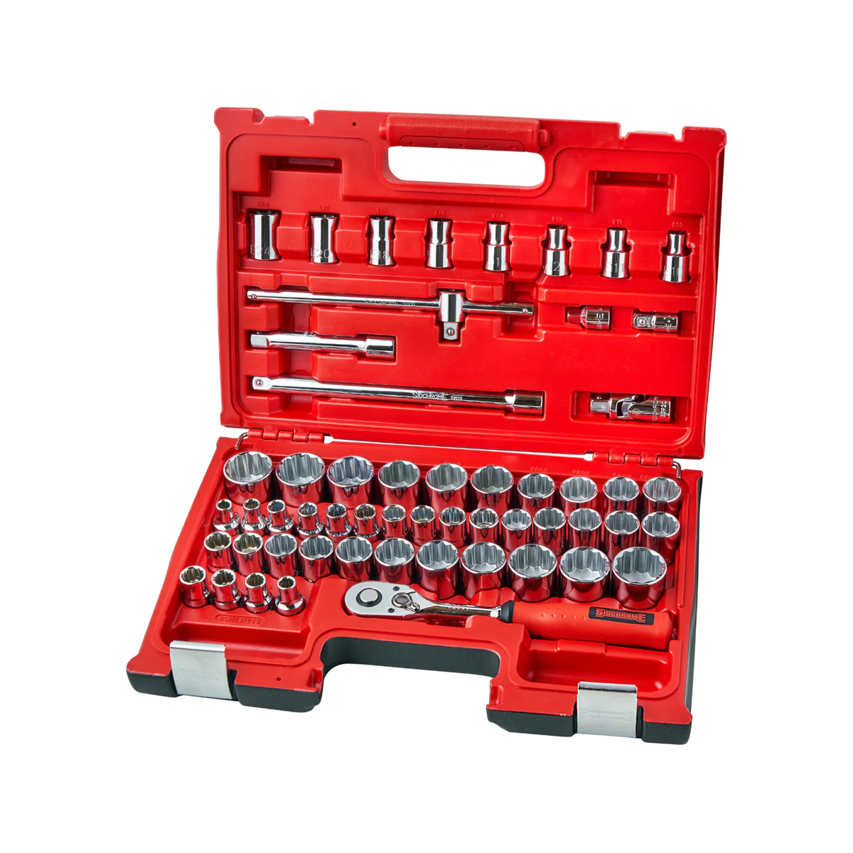 Sidchrome 55 Piece 1/2 Drive Metric AF Socket Set - 280mm x 85mm x 415mm - Durable