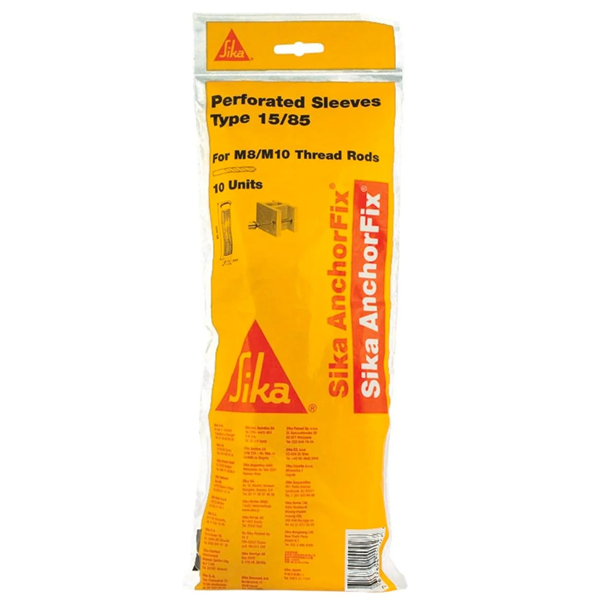Sika Anchorfix Sleeves - 40mm Plastic - Durable - Pack of 10