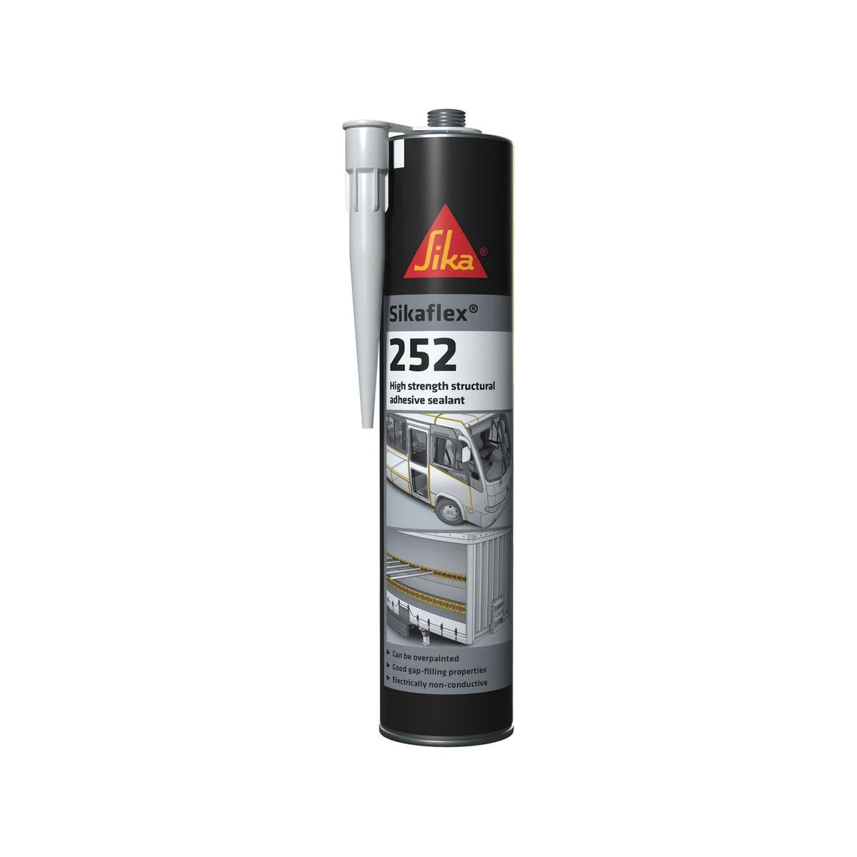 Sika Black Sikaflex 252 300ml Polyurethane Adhesive Gap-Filling