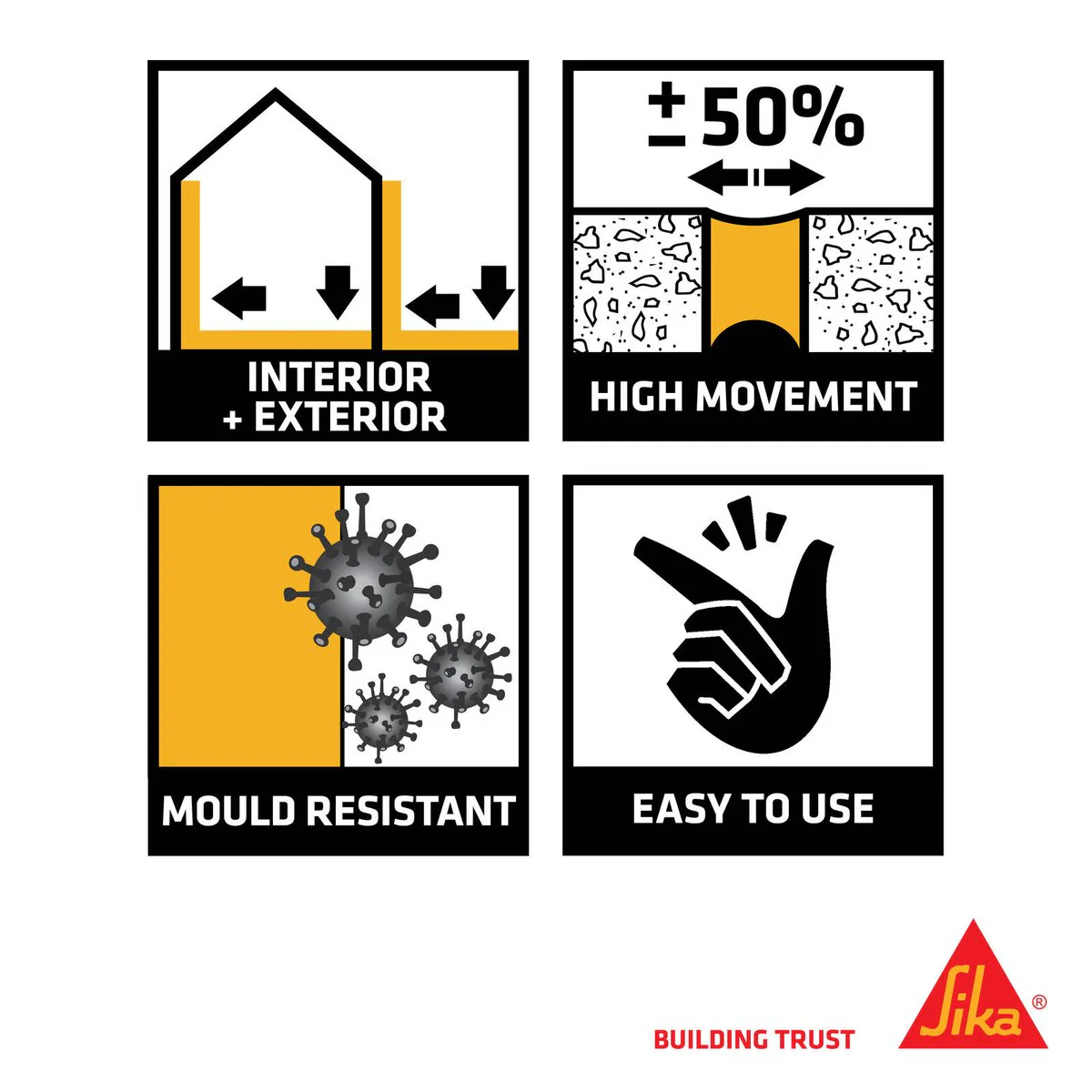 Sika Davco Neutral Cure N Silicone Sealant 300ml Gunmetal - Mould Resistant, Waterproof - Image 2