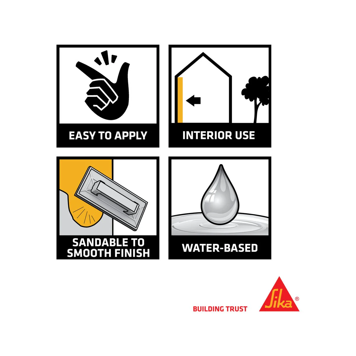 Sika Filler-101 - 400ml - Water Based - Smooth Finish - Image 2